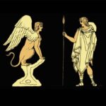 Édipo e a Esfinge, ilustração de 1879 da Stories from the Greek Tragedians de Alfred Church/Wikipedia
